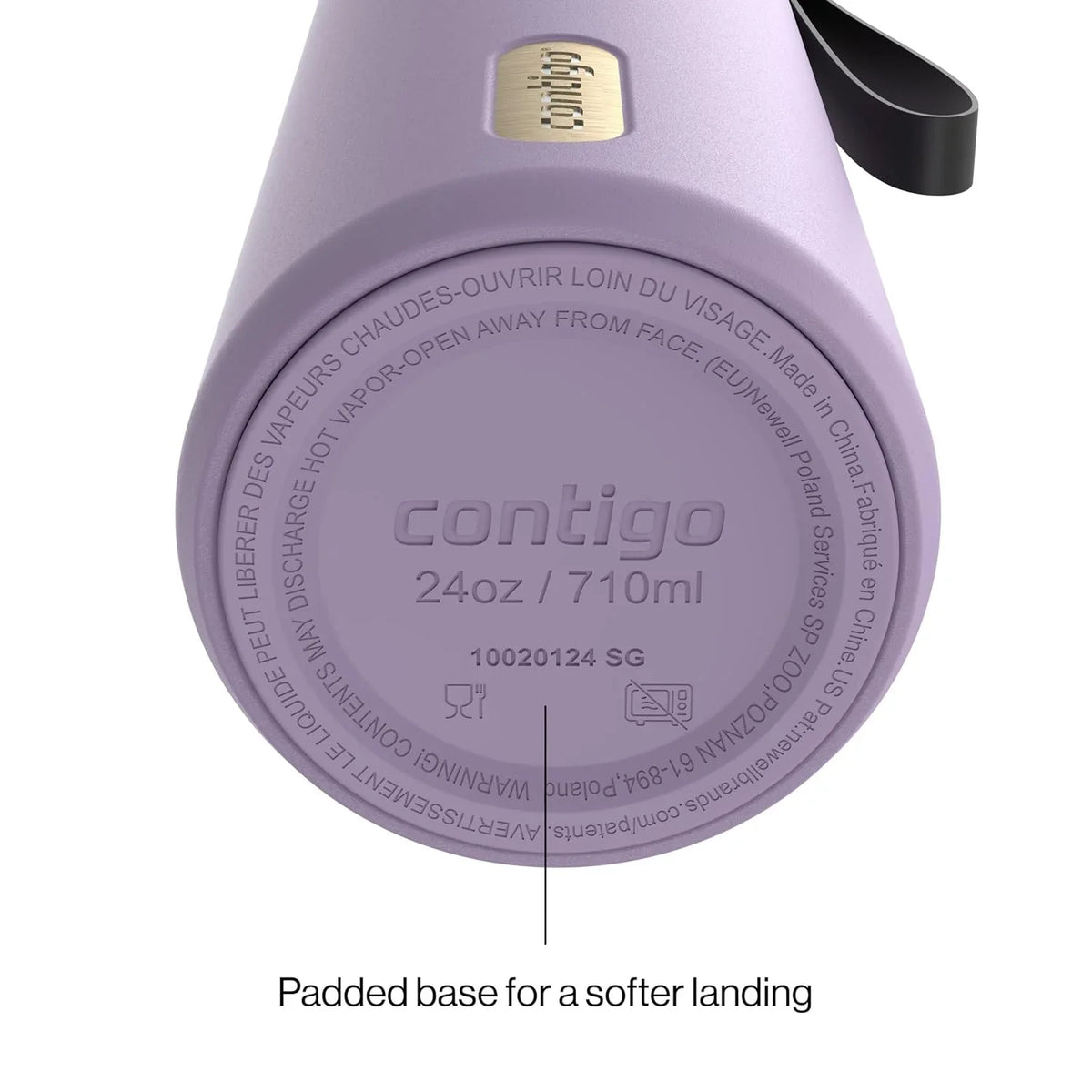 Contigo DualSip 24 oz Stainless Steel Vacuum-Insulated Water Bottle with Carry Strap & 2-in-1 Leakproof Lid (Straw or Spout), BPA-Free & Lead-Free, Dishwasher Safe