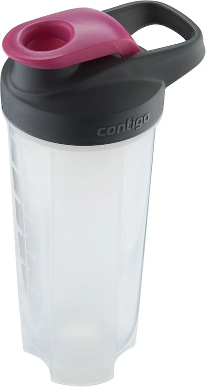 Contigo Shake & Go Fit Shaker Bottle, 28 oz., Neon Pink Lid