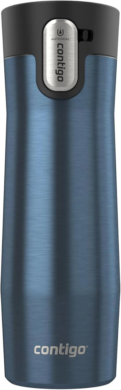 Contigo AUTOSEAL West Loop Vacuum-Insulated Stainless Steel Travel Mug with Easy-Clean Lid 24 oz Crystal Agave