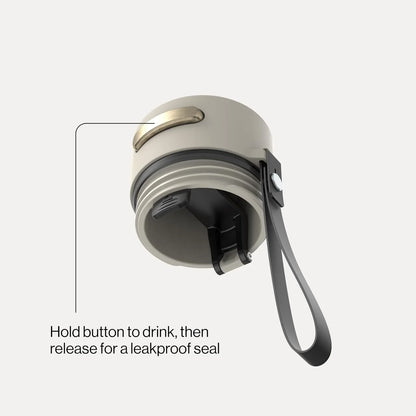 Contigo AutoSeal 24 oz Stainless Steel Vacuum-Insulated Water Bottle with Leakproof Push-Button Spout & Lock, Carry Strap, BPA-Free & Lead-Free, Dishwasher Safe