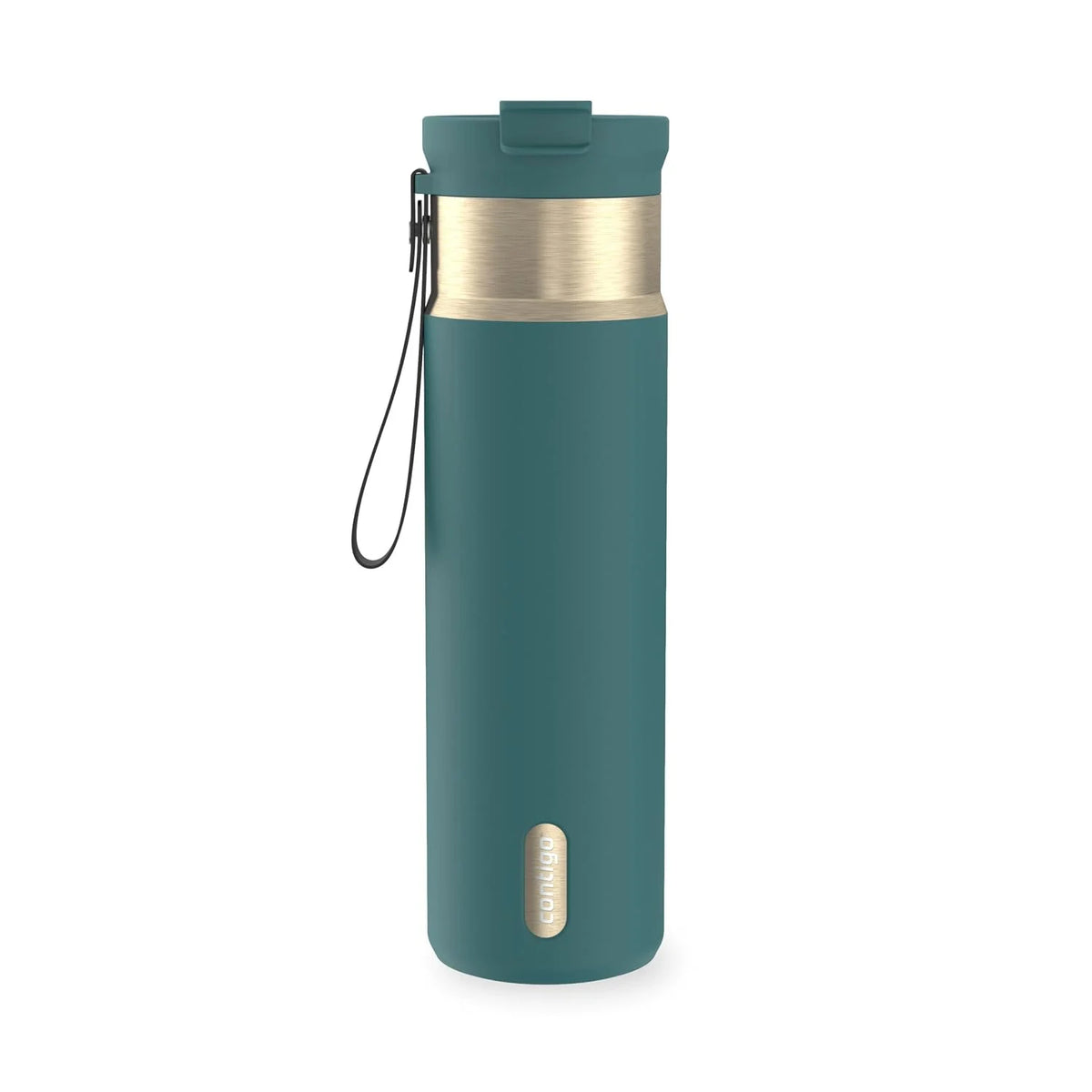 Contigo DualSip 24 oz Stainless Steel Vacuum-Insulated Water Bottle with Carry Strap & 2-in-1 Leakproof Lid (Straw or Spout), BPA-Free & Lead-Free, Dishwasher Safe