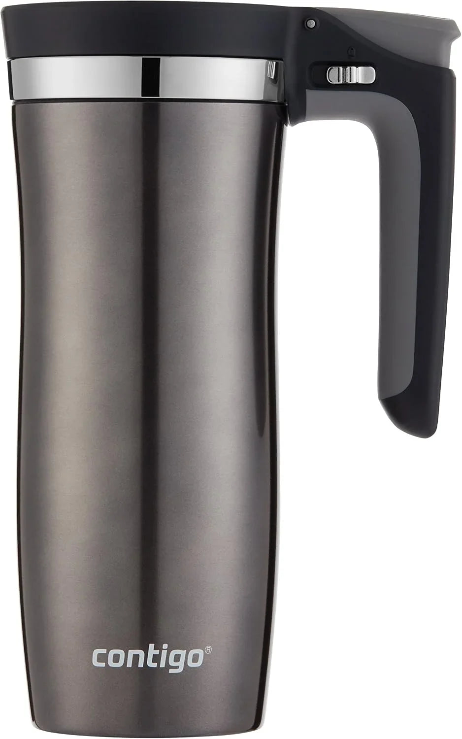 Contigo Stainless Steel Handled AUTOSEAL Travel Mug 16 oz | Leak-Proof | Easy-Clean Lid | For Coffee | Pack of 4