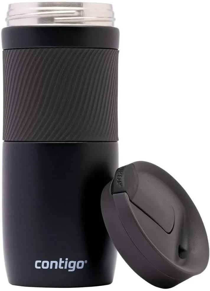 Contigo Byron Snapseal Travel Mug, Stainless Steel Thermal mug, vacuum flask, leakproof tumbler, coffee mug with BPA free Easy-Clean Lid, 470 ml, Vivacious