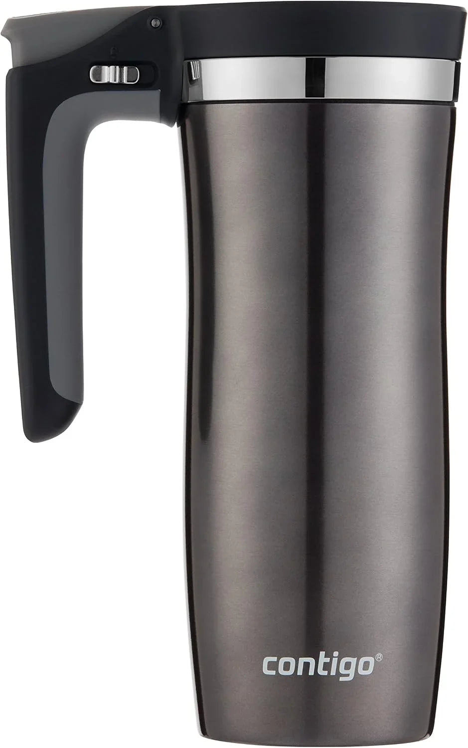 Contigo Stainless Steel Handled AUTOSEAL Travel Mug 16 oz | Leak-Proof | Easy-Clean Lid | For Coffee | Pack of 4
