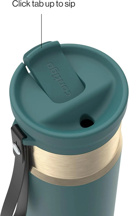 Contigo SnapSeal 24 oz Stainless Steel Vacuum-Insulated Water Bottle with Leakproof AutoClose Lid, Carry Strap & Reusable Straw, BPA-Free & Lead-Free, Dishwasher Safe