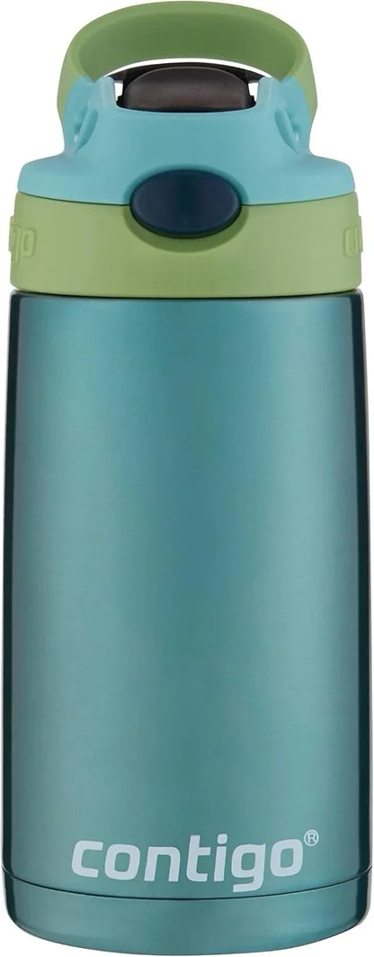 Contigo AUTOSPOUT Water Bottle, 13 oz, Coral Blue/Poppy
