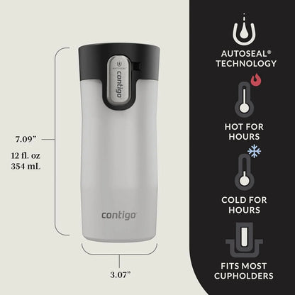 Contigo AUTOSEAL West Loop Vacuum-Insulated Stainless Steel Travel Mug with Easy-Clean Lid 24 oz Crystal Agave
