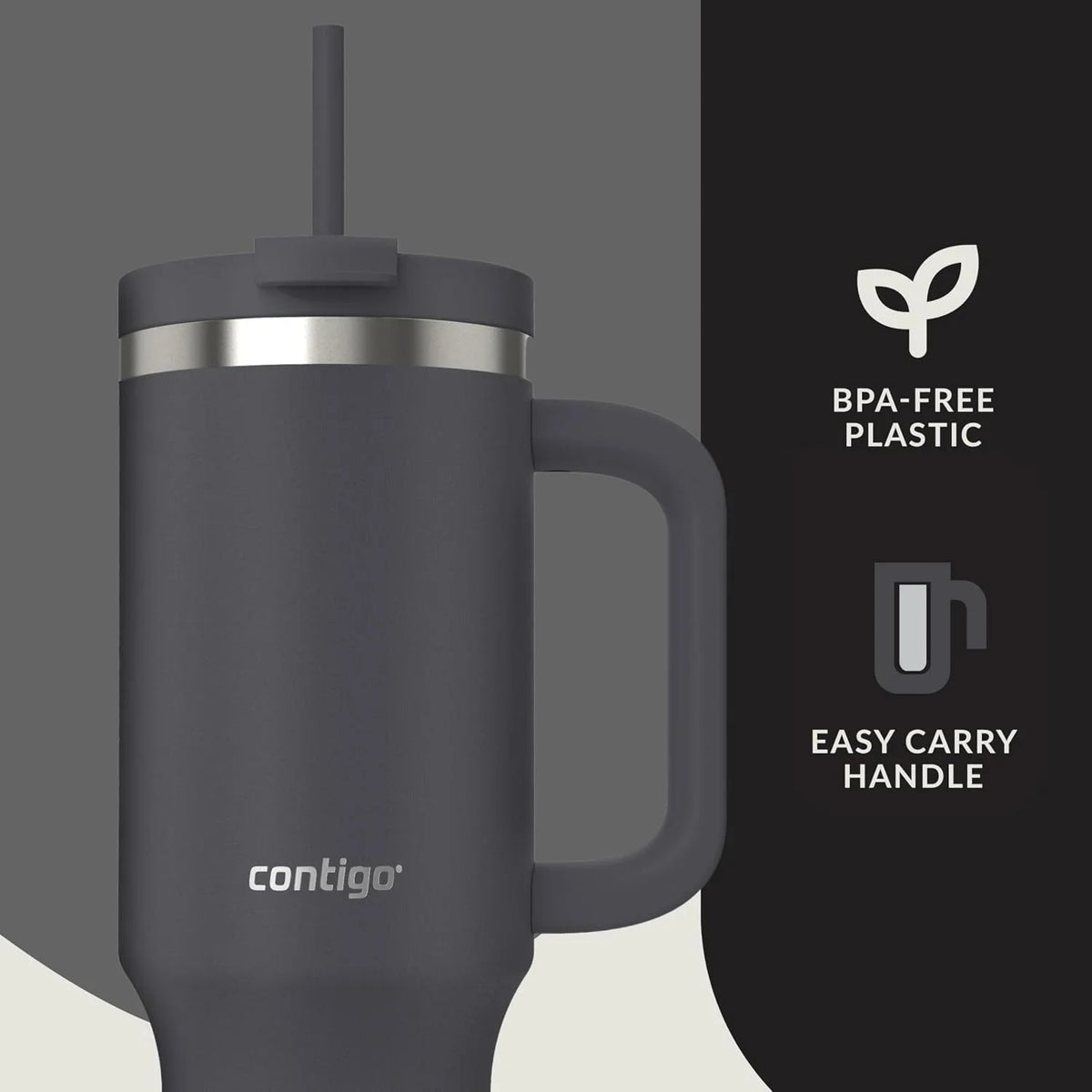 Contigo Streeterville 40oz Tumbler, Stainless Steel Vacuum Insulated, Leak-Proof, Cold for 29 Hours, Salt