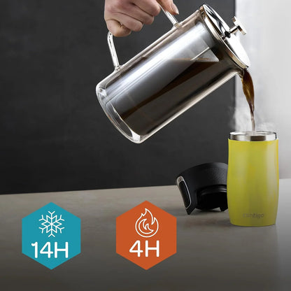Contigo West Loop Mini Autoseal Travel Mug | Stainless Steel Thermal Mug | Vacuum Flask | Leakproof Tumbler | Coffee to go Mug with BPA Free Easy-Clean Lid | Lakeside | 300 ml